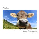 Postkarte Big kiss from Switzerland