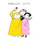 Postkarte Himmlisches Selfie