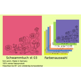 Schwammtuch Ornament GRAU