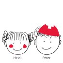 HEIDI UND PETER Glasflasche   1 Liter