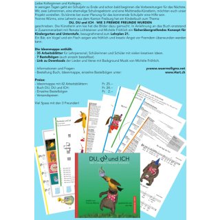 Arbeitsmappe  Konzeptmappe zum Kinderbuch DU, DU und ICH von Yvonne Würms und ann lee