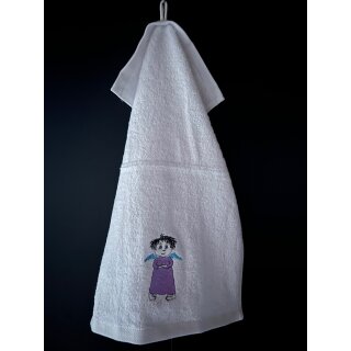 Frottee G&auml;stetuch 30 x 50 mit besticktem Engel Fabriel