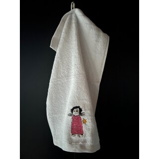 Frottee G&auml;stetuch 30 x 50 mit besticktem Engel Mia